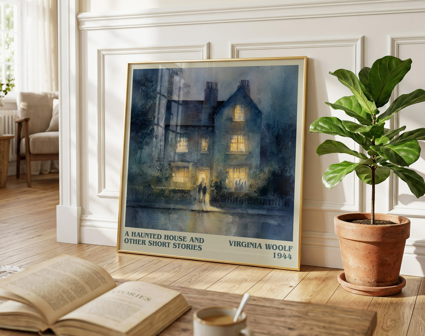 A Haunted House: And Other Short Stories literary poster paired in gallery wall – literary art prints