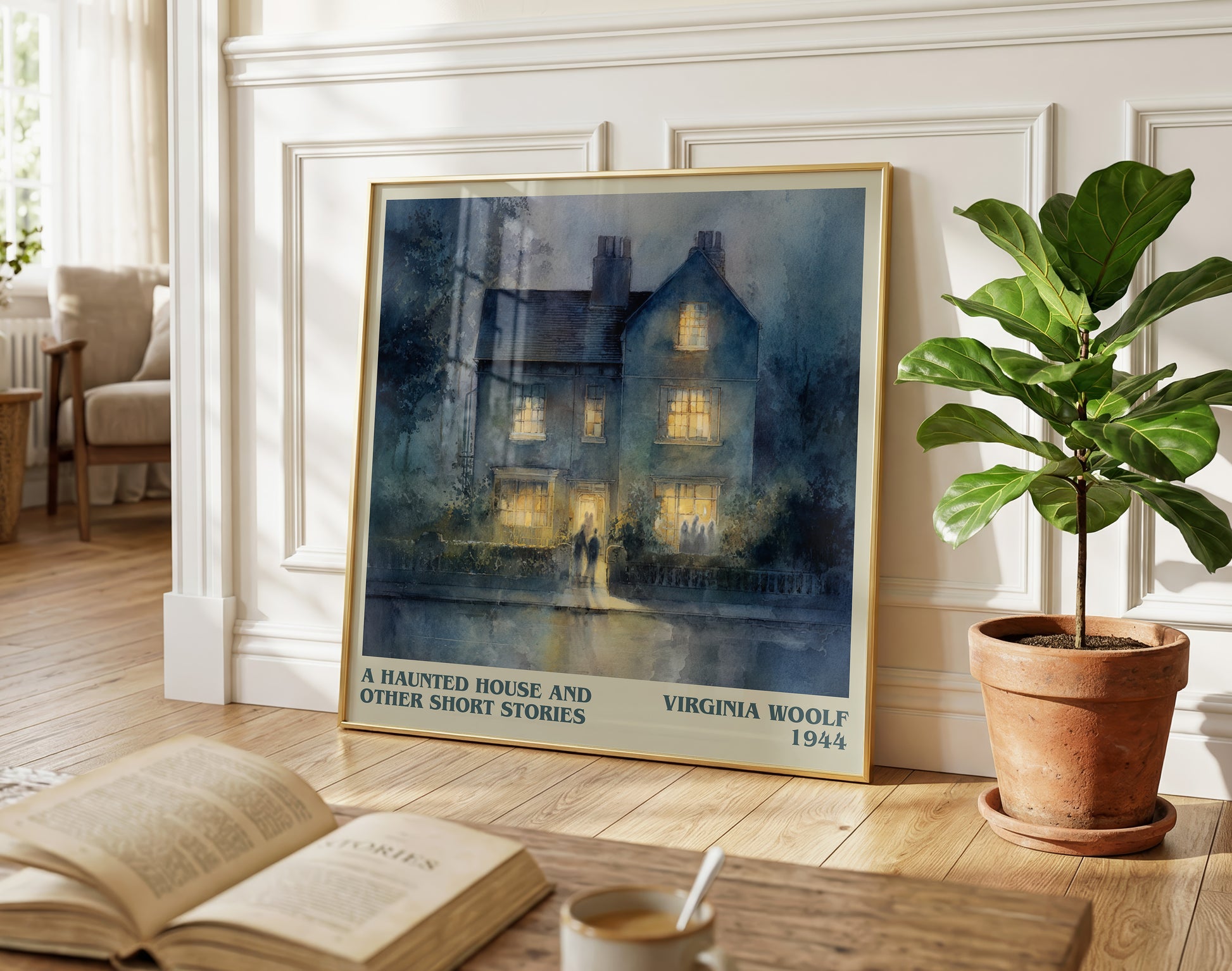 A Haunted House: And Other Short Stories literary poster paired in gallery wall – literary art prints