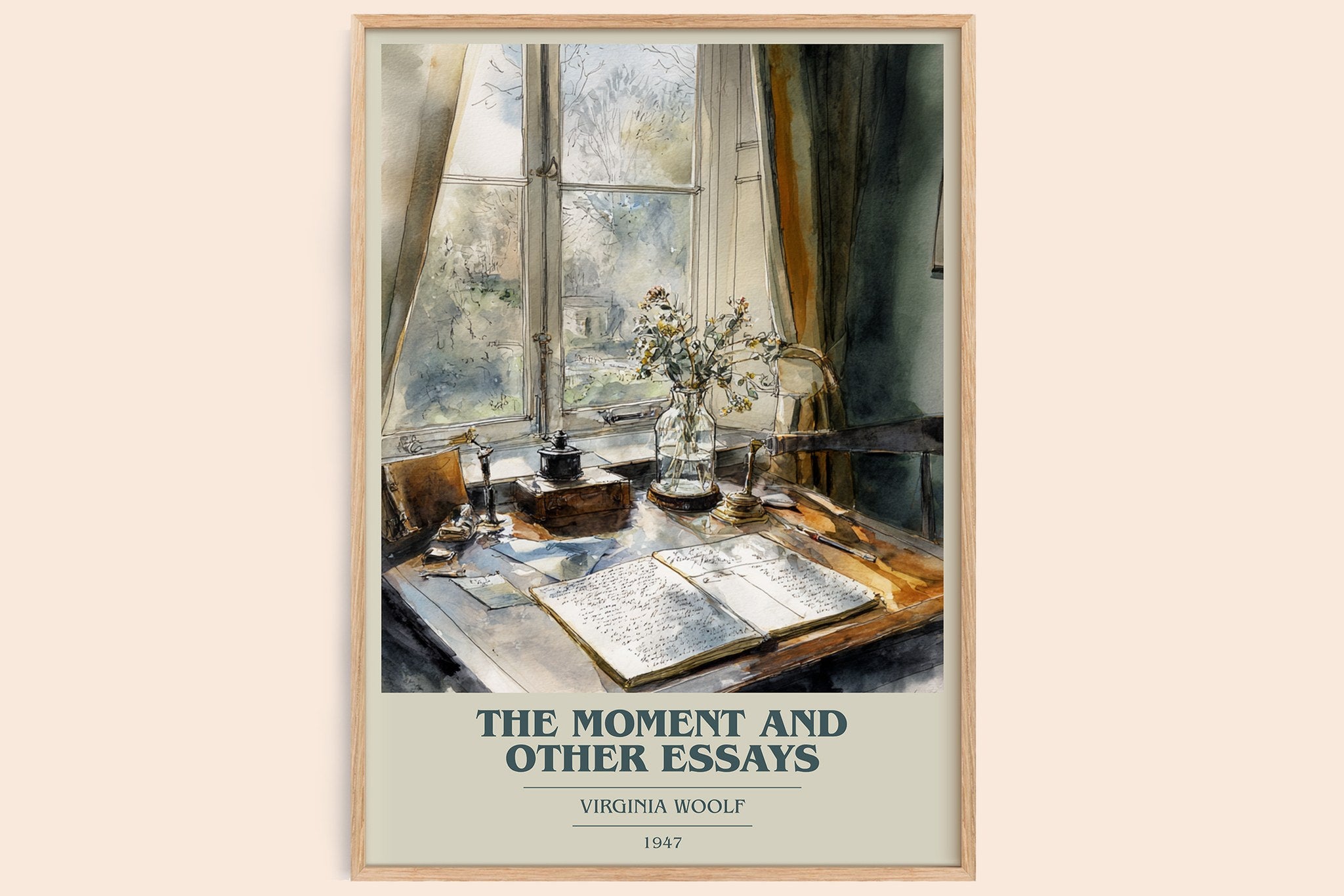 The Moment And Other Essays Book Cover Poster by Virginia Woolf