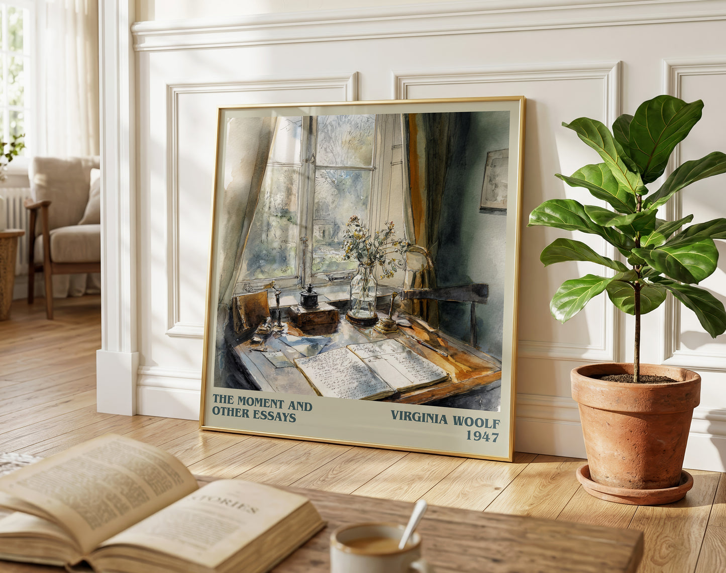 The Moment And Other Essays literary poster paired in gallery wall – literary art prints