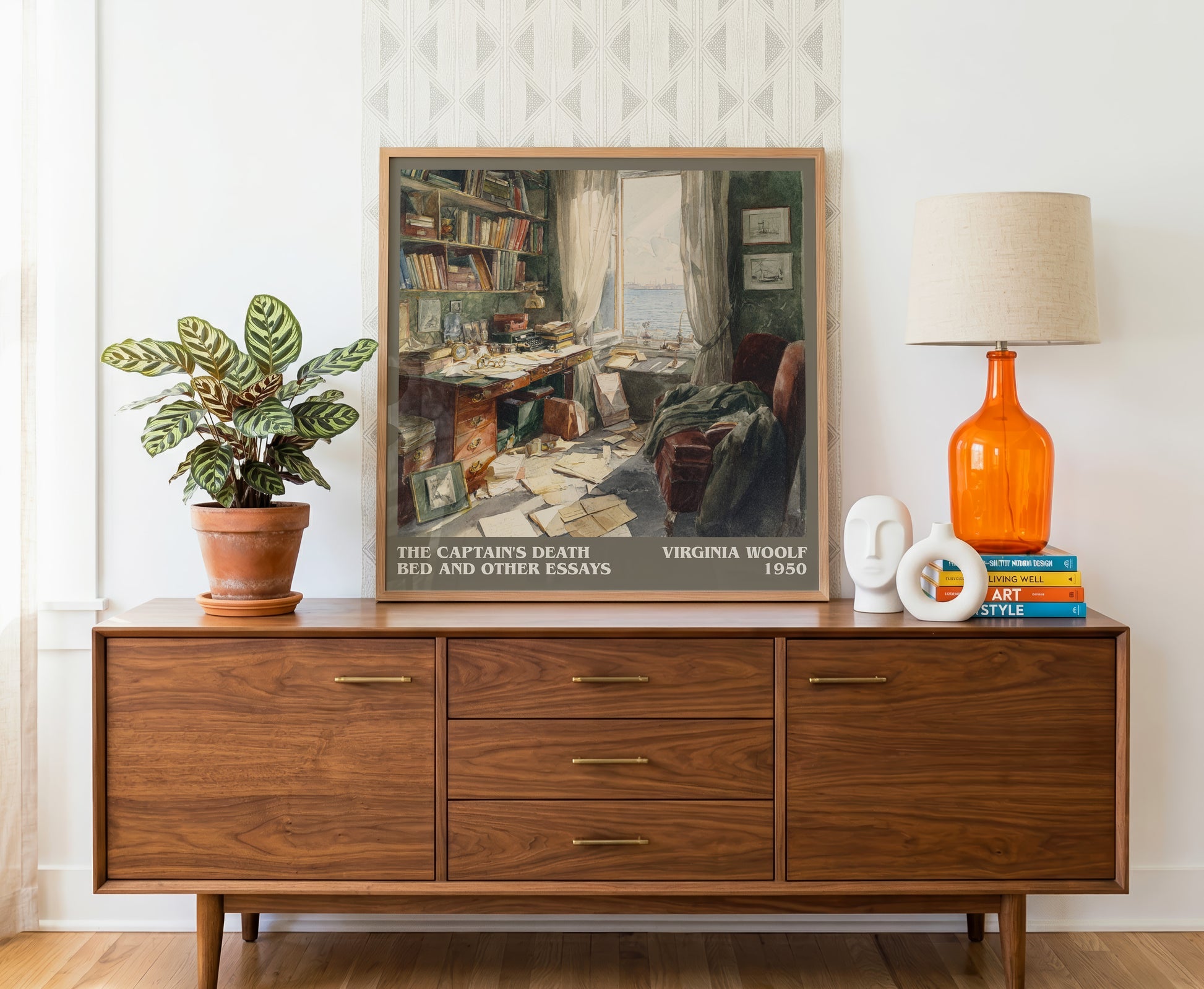 The Captain's Death Bed, and Other Essays literary literary print detail – Virginia Woolf book art