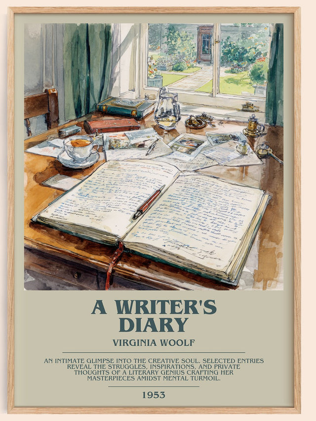 A Writer's Diary Bookish Wall Art by Virginia Woolf