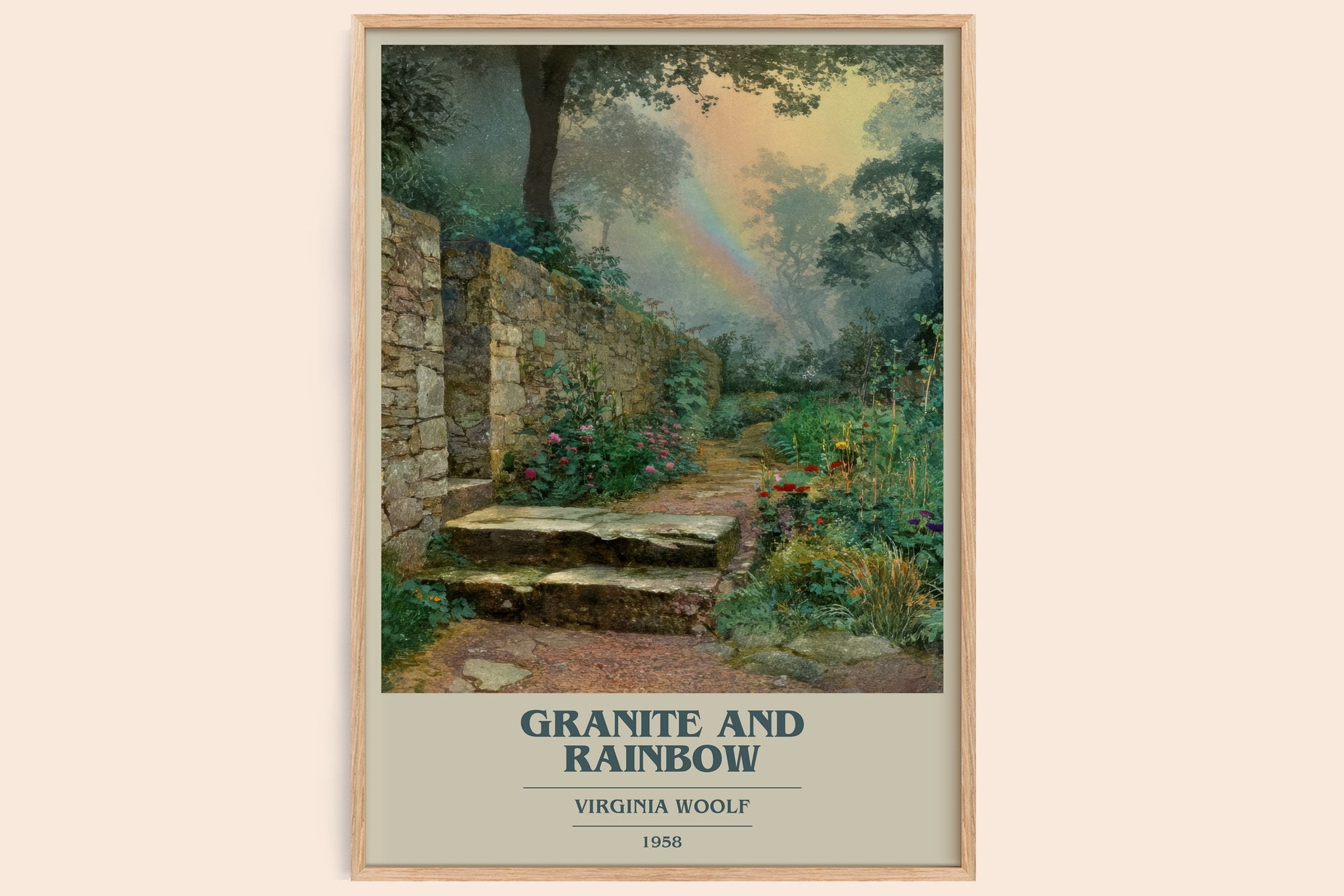 Granite and Rainbow Book Cover Poster by Virginia Woolf