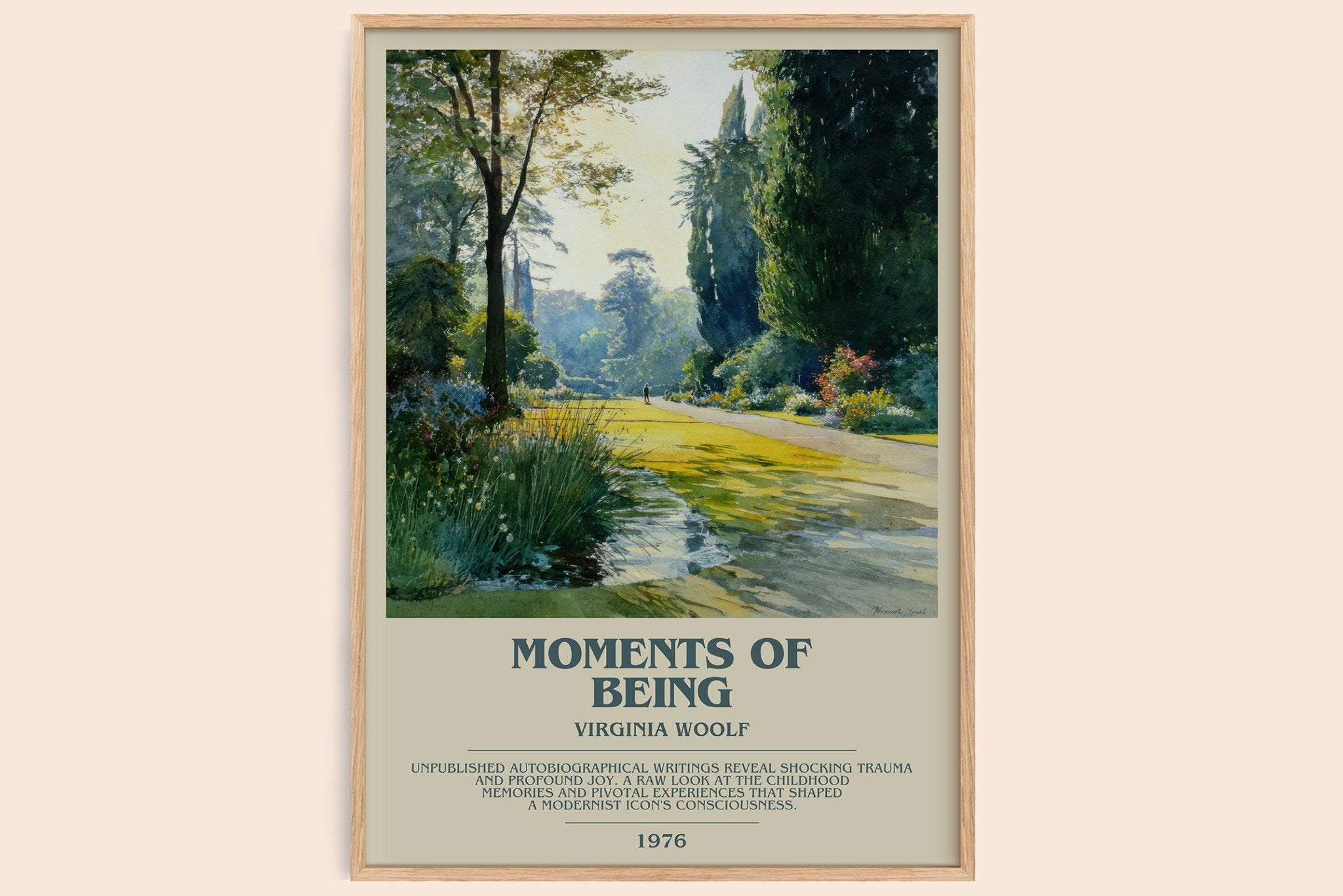 Moments of Being Bookish Wall Art by Virginia Woolf