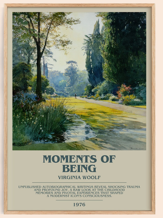 Moments of Being Bookish Wall Art by Virginia Woolf