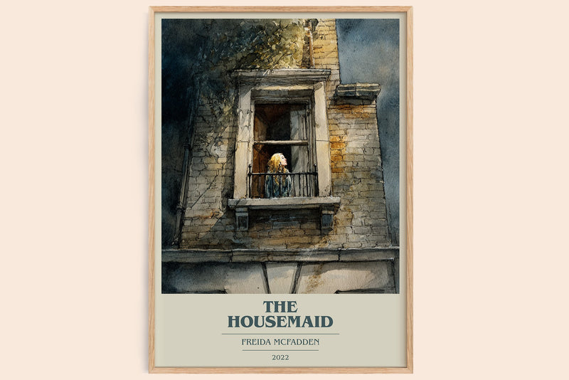 The Housemaid Book Cover Poster by Freida Mcfadden (Modern Minimalist style)
