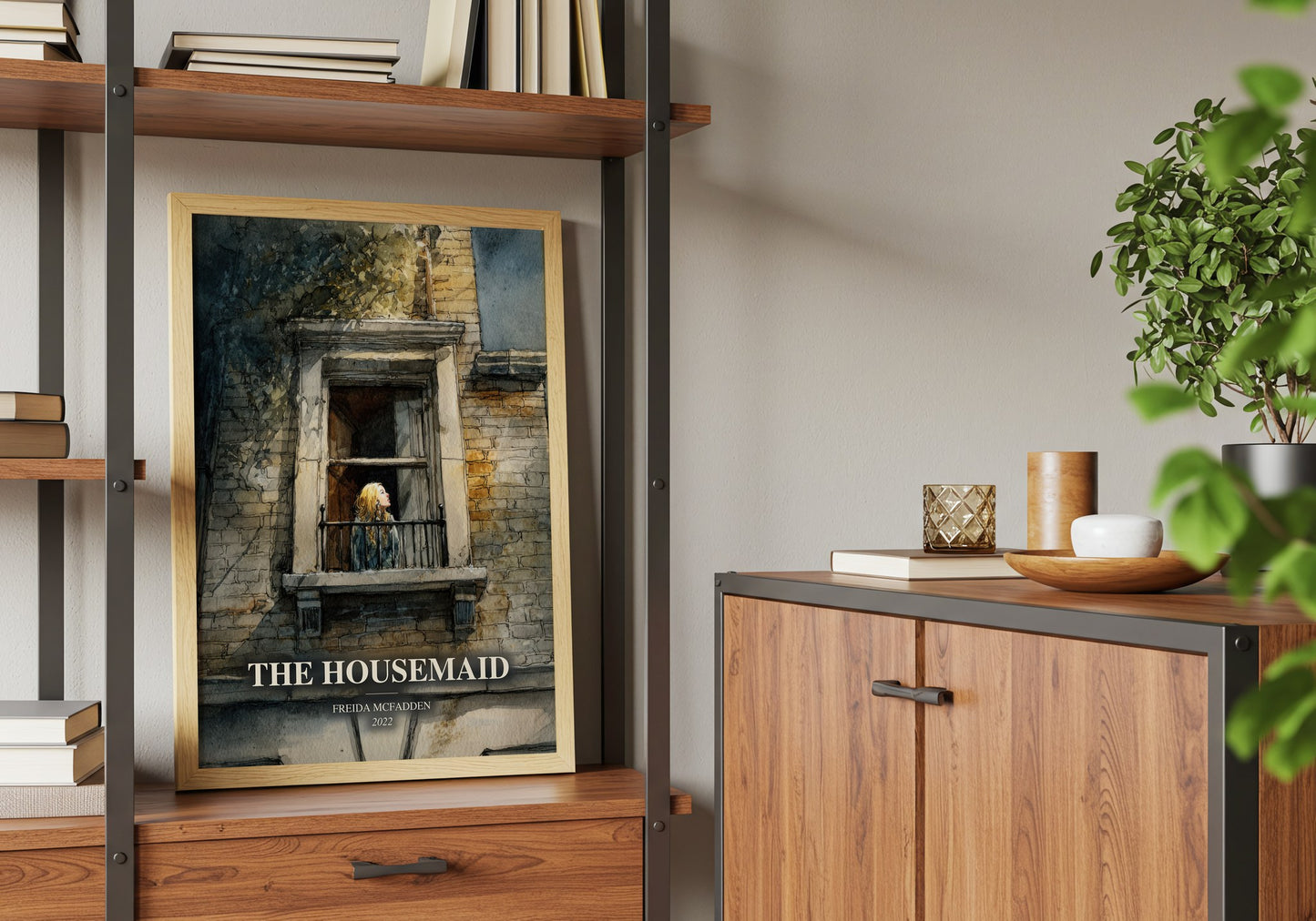The Housemaid book watercolour illustration paper finish options – matte satin gloss