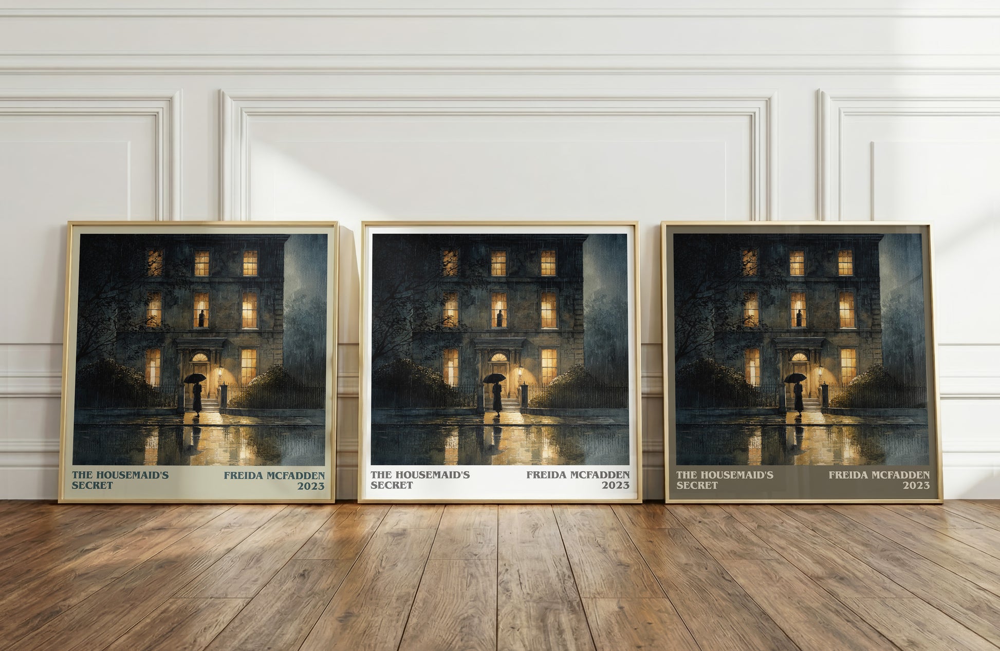 The Housemaid's Secret literary print framed by window – literary home decor