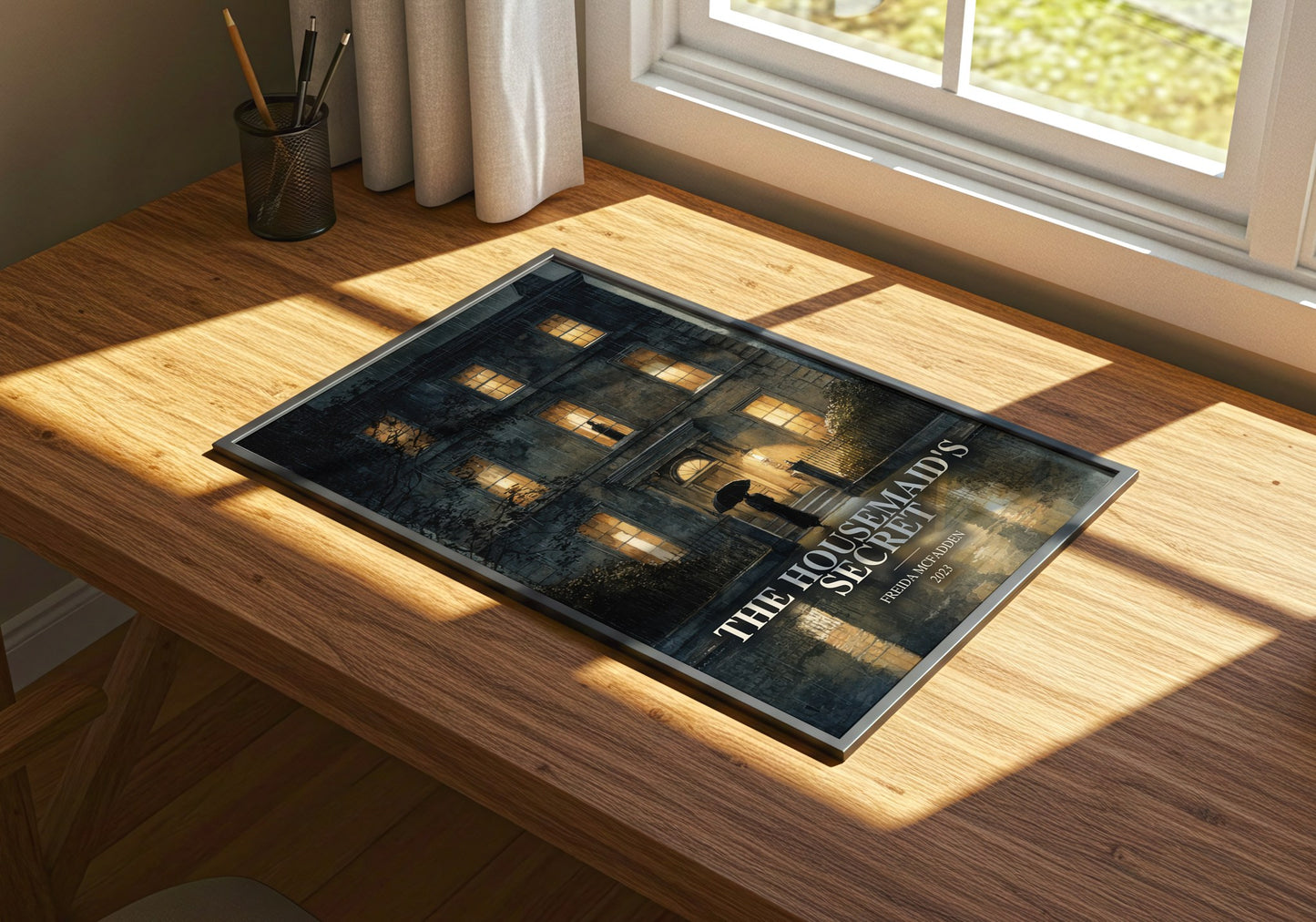 The Housemaid'S Secret watercolour book poster framed on wall – thriller wall art