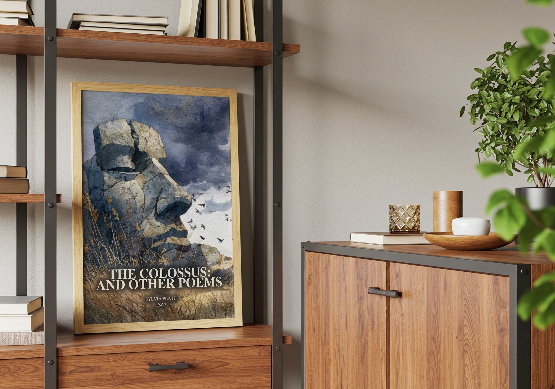 The Colossus: And Other Poems book watercolour illustration paper finish options – matte satin gloss