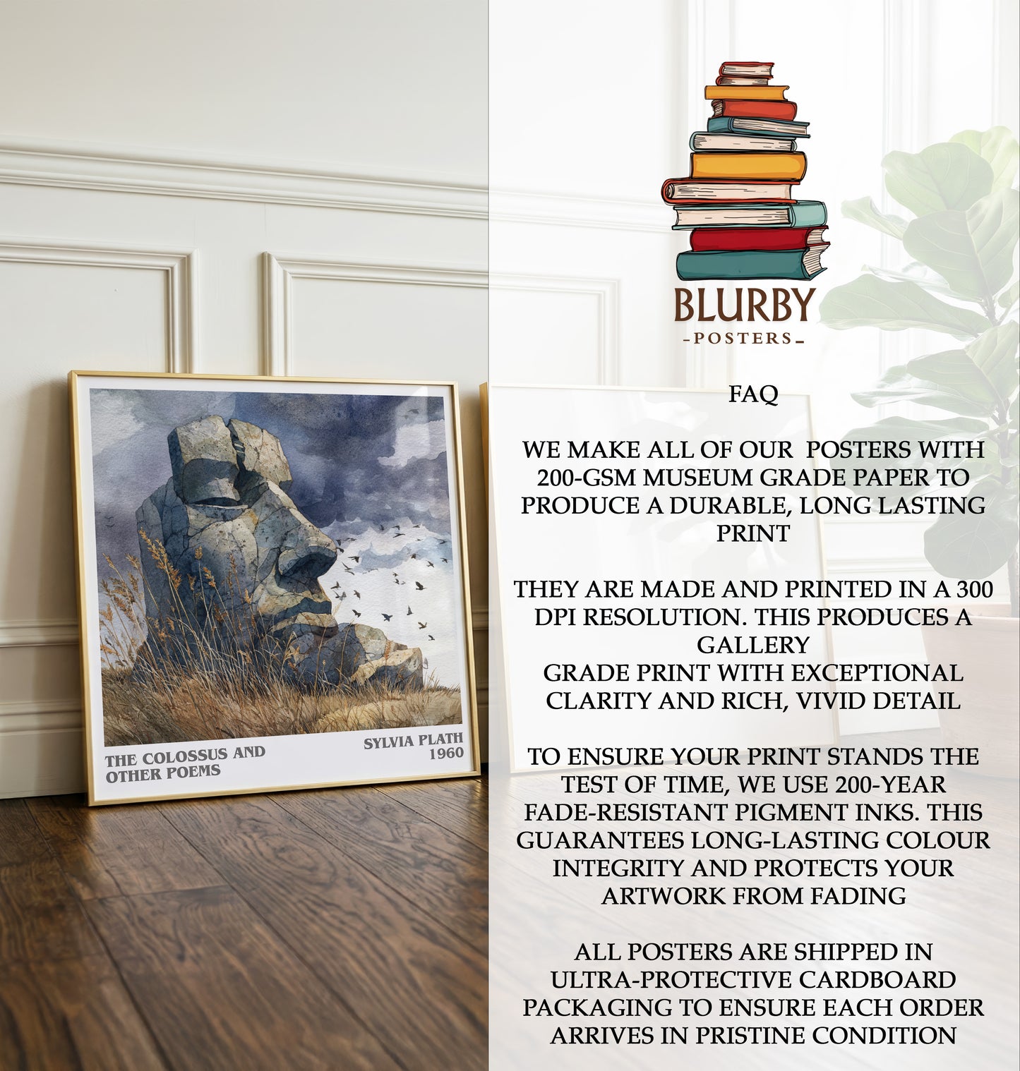 The Colossus: and Other Poems Literary Art Print by Sylvia Plath
