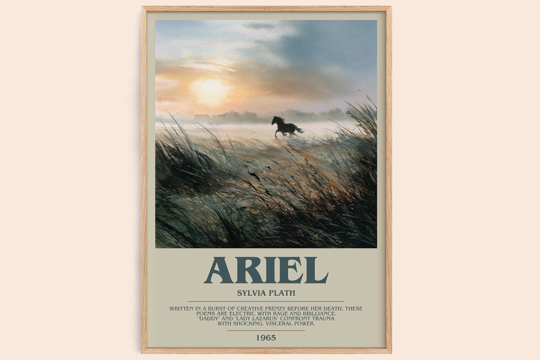 Ariel Bookish Wall Art by Sylvia Plath