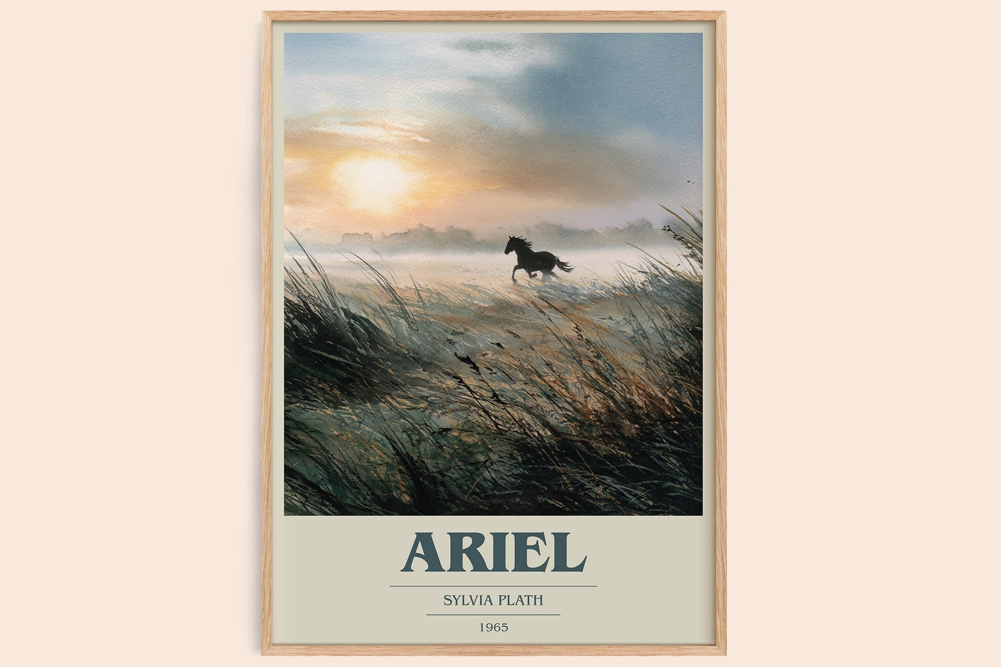 Ariel Book Cover Poster by Sylvia Plath