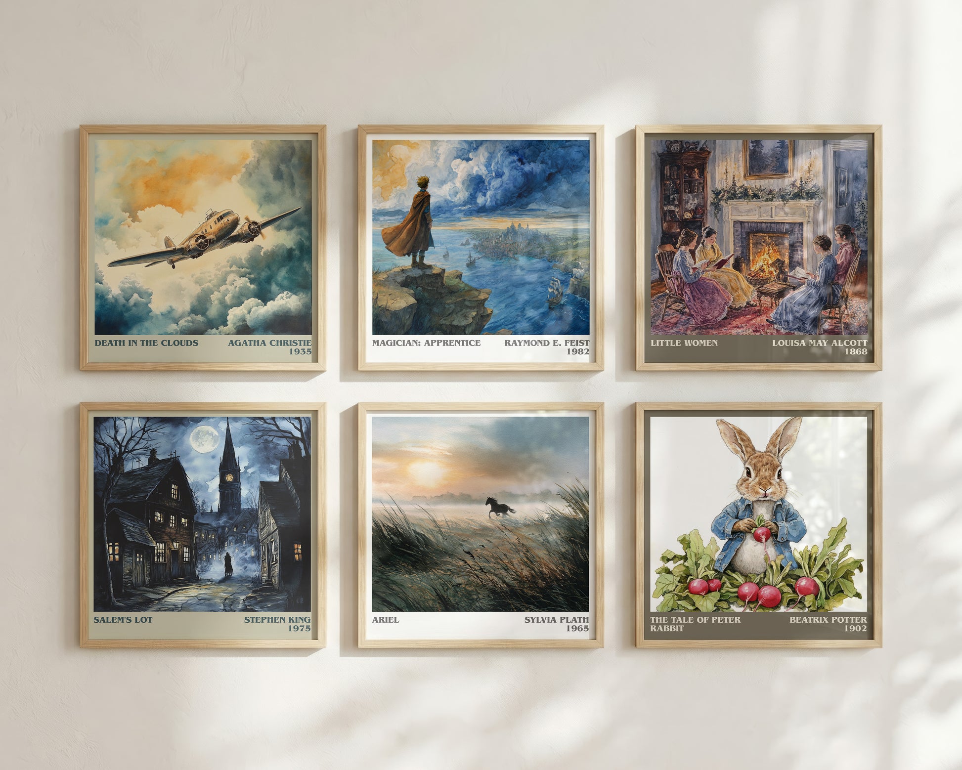 Ariel literary book poster framed on wall – poetry wall art