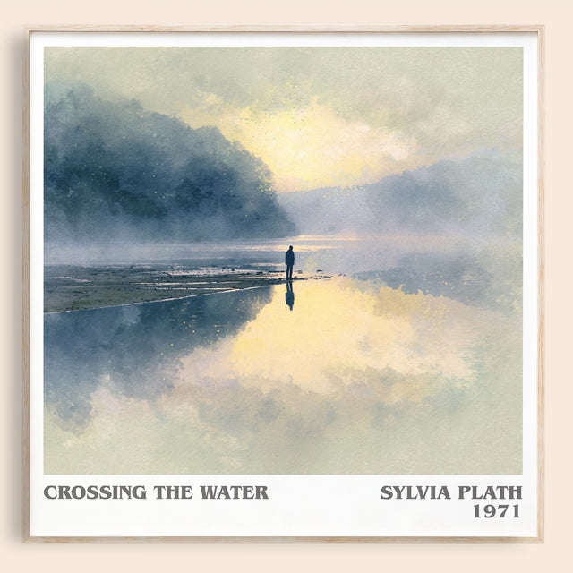 Crossing the Water Literary Art Print by Sylvia Plath