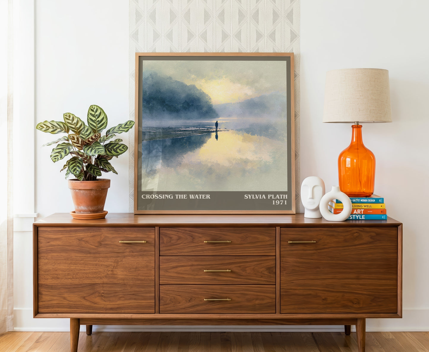 Crossing the Water literary literary print detail – Sylvia Plath book art