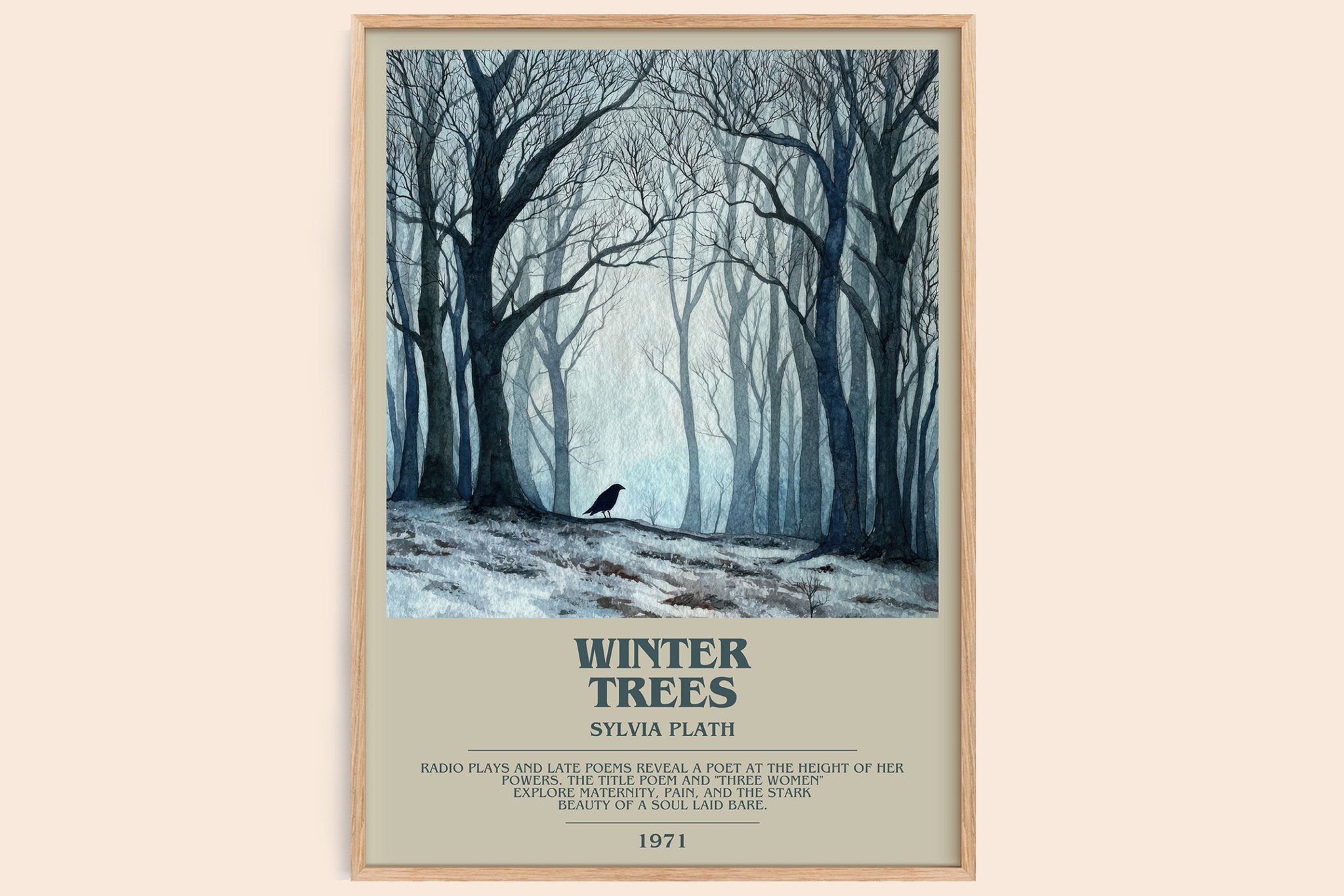 Winter Trees Bookish Wall Art by Sylvia Plath