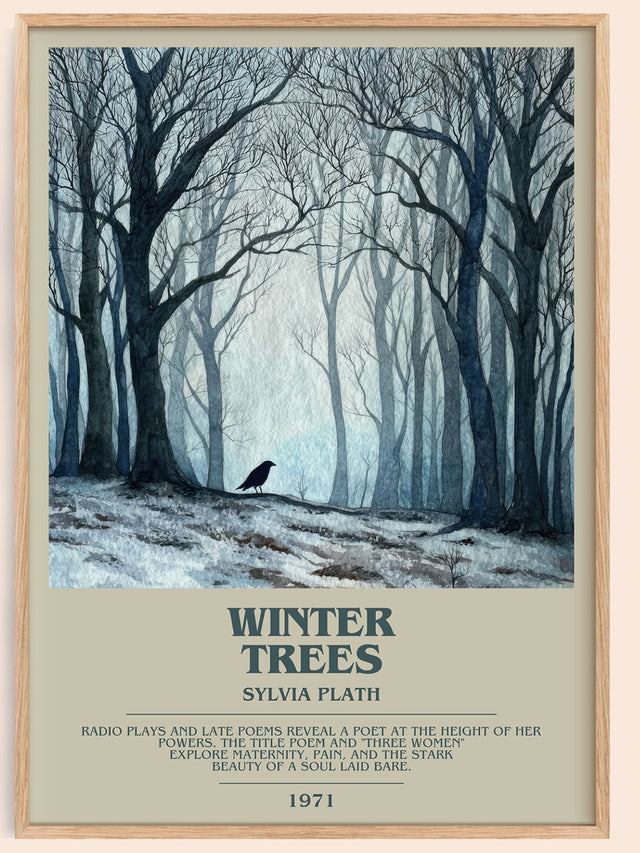 Winter Trees Bookish Wall Art by Sylvia Plath