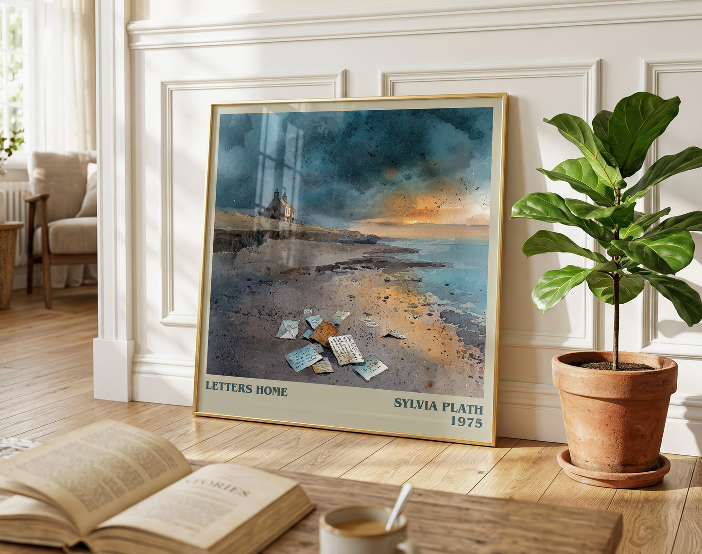 Letters Home literary poster paired in gallery wall – literary art prints
