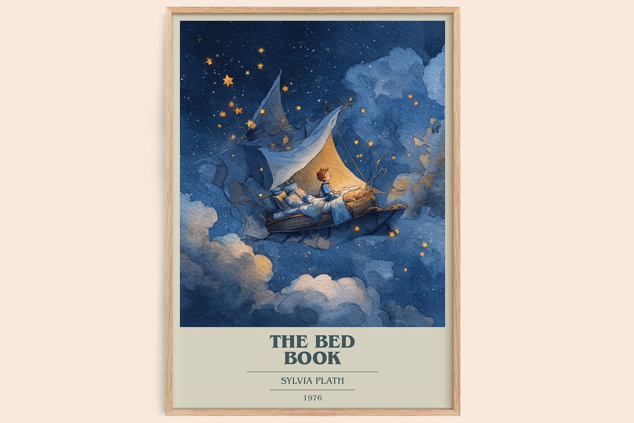 The Bed Book Book Cover Poster by Sylvia Plath