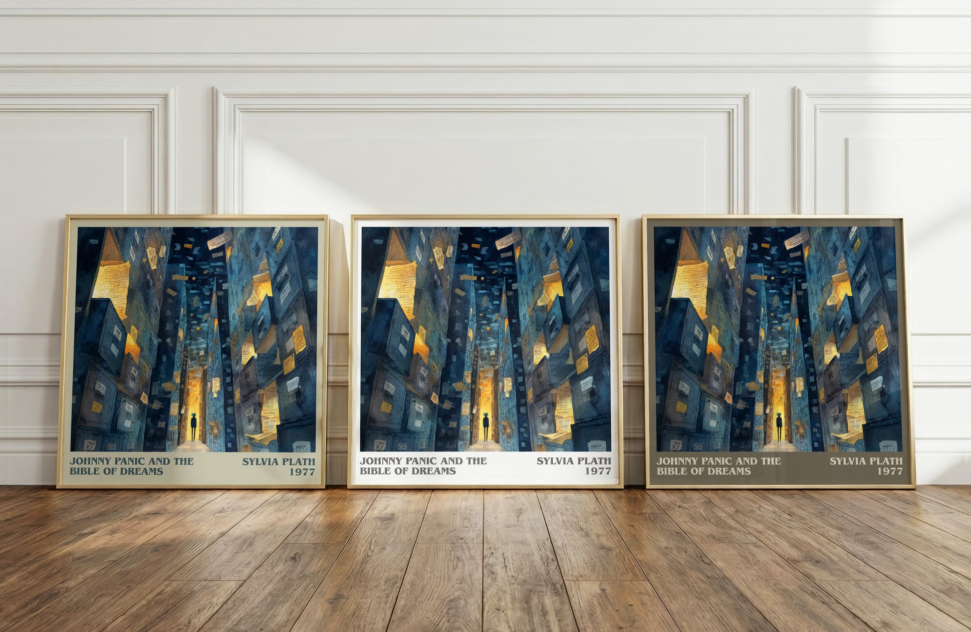 Johnny Panic And The Bible Of Dreams literary print framed by window – literary home decor