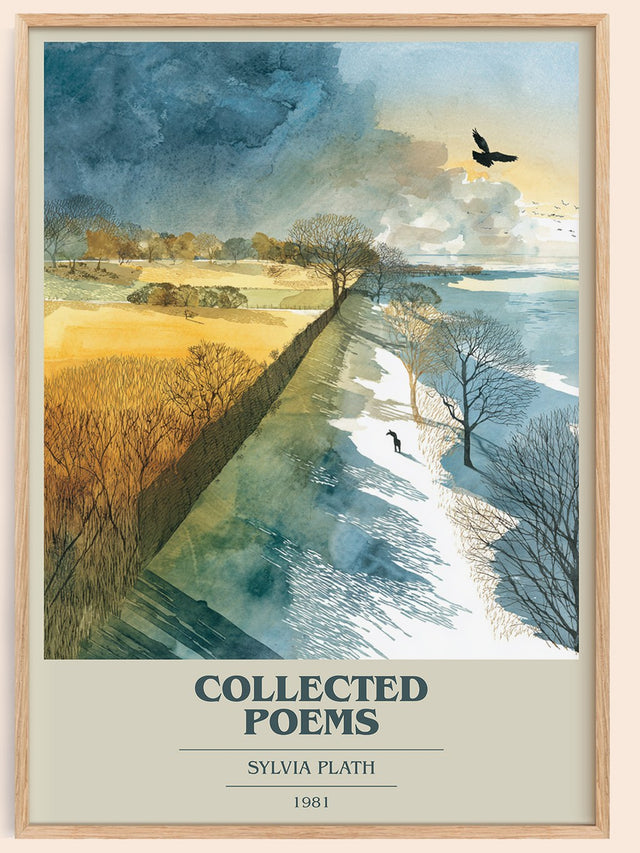 The Collected Poems Book Cover Poster by Sylvia Plath