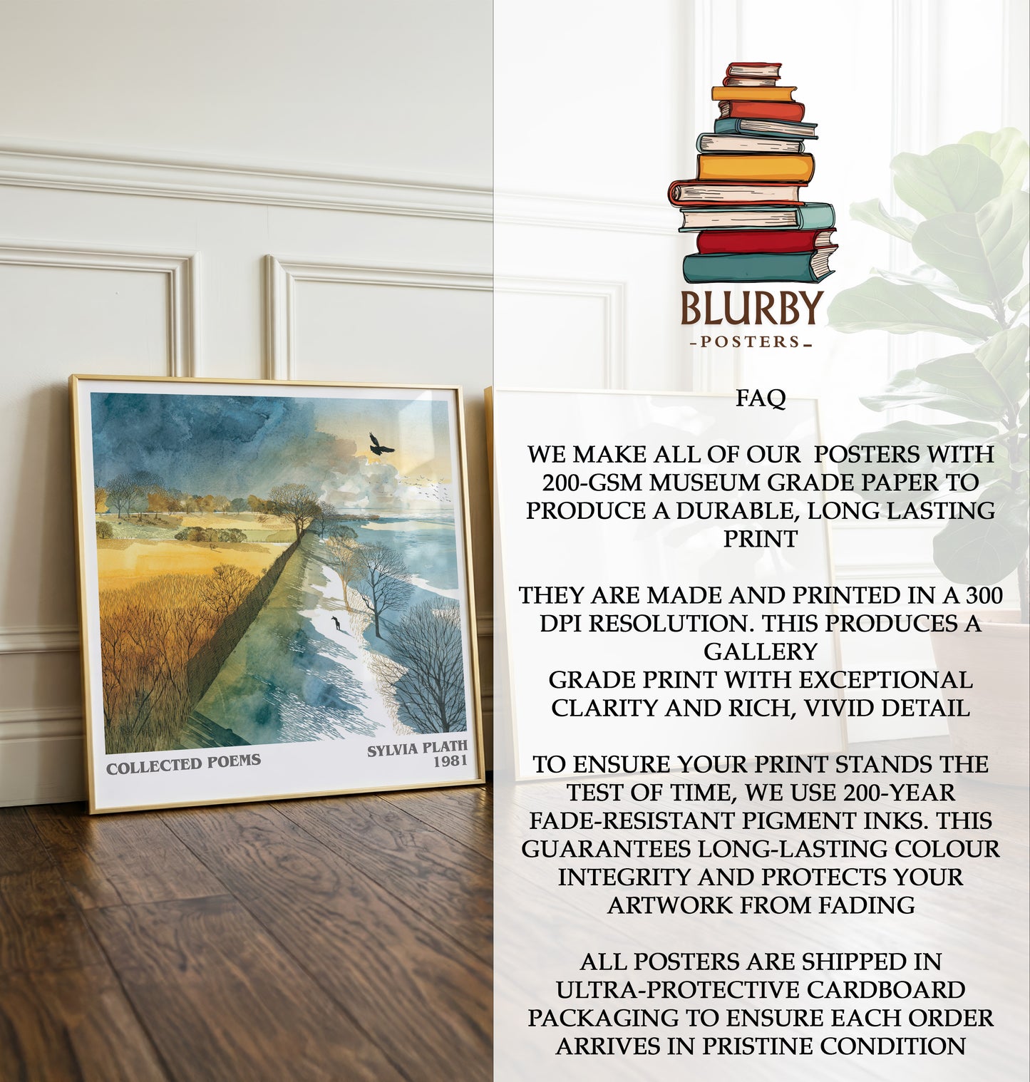 The Collected Poems Literary Art Print by Sylvia Plath