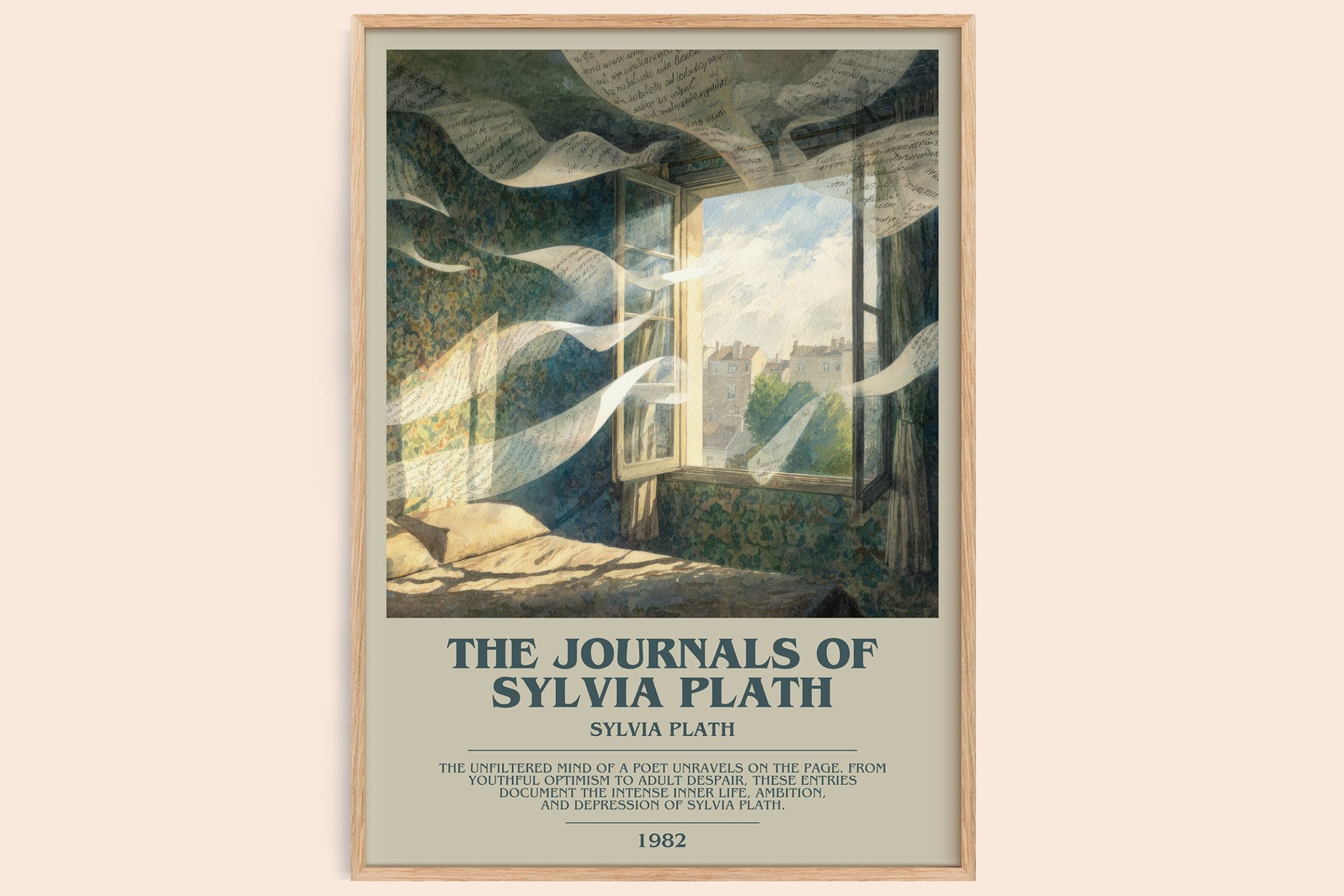 The Journals of Sylvia Plath Bookish Wall Art by Sylvia Plath