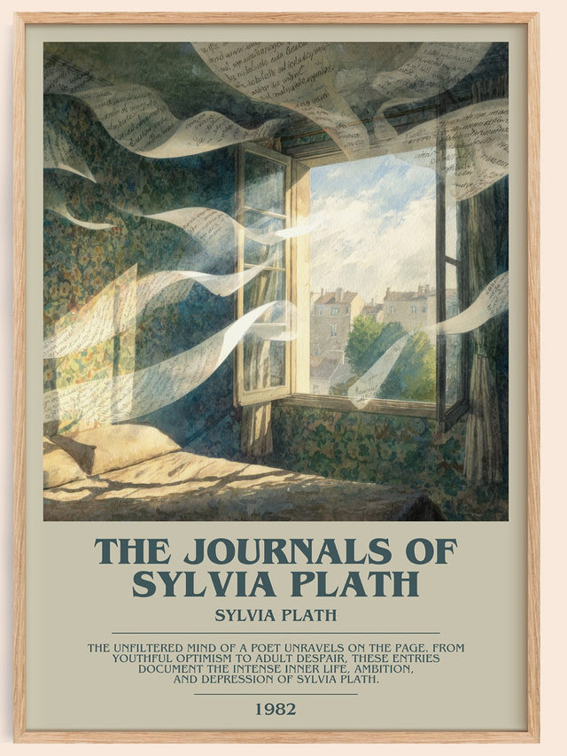 The Journals of Sylvia Plath Bookish Wall Art by Sylvia Plath