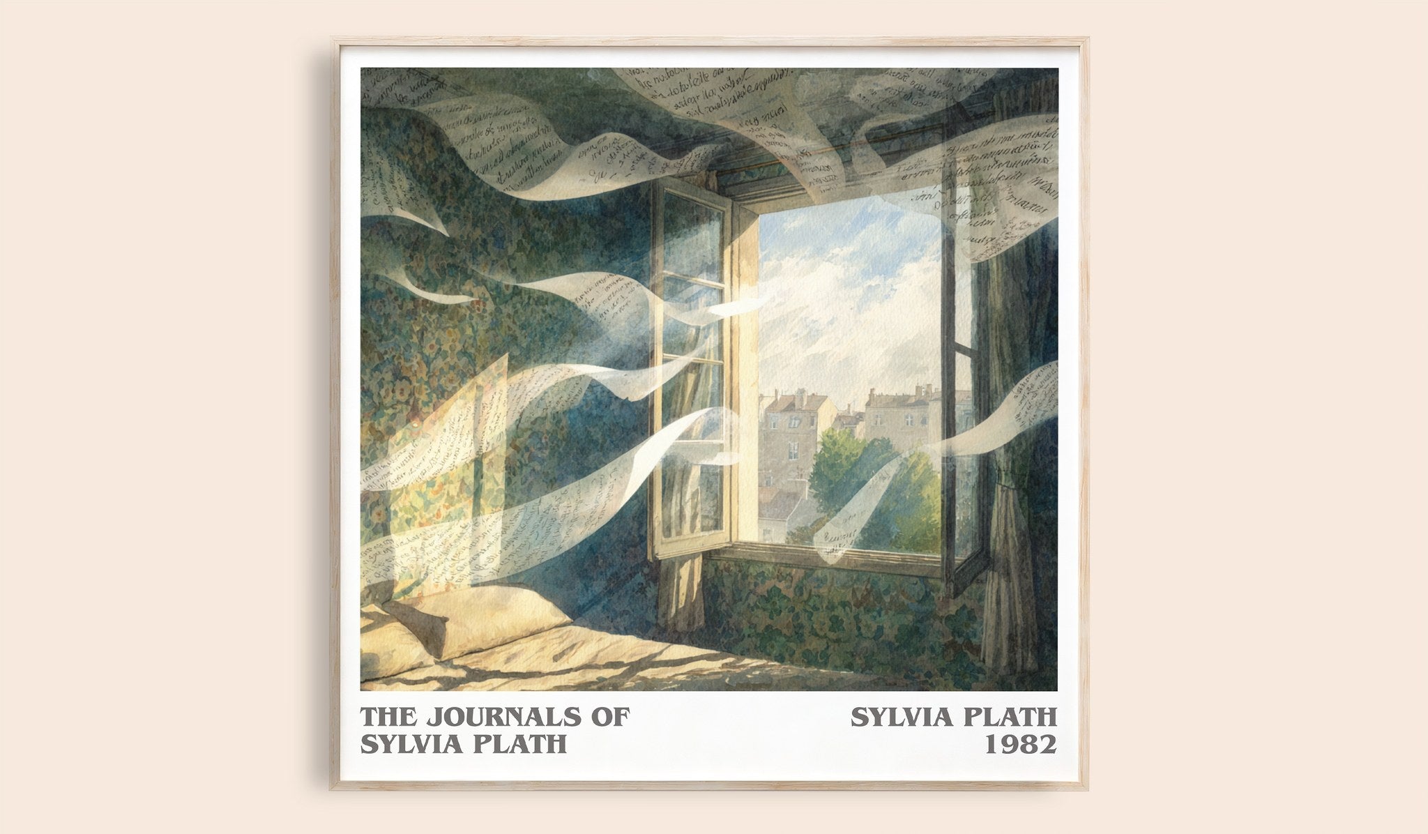 The Journals of Sylvia Plath Literary Art Print by Sylvia Plath