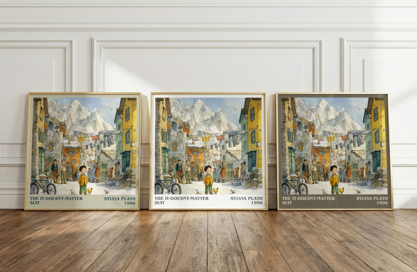 The It-Doesn't-Matter Suit literary print framed by window – literary home decor