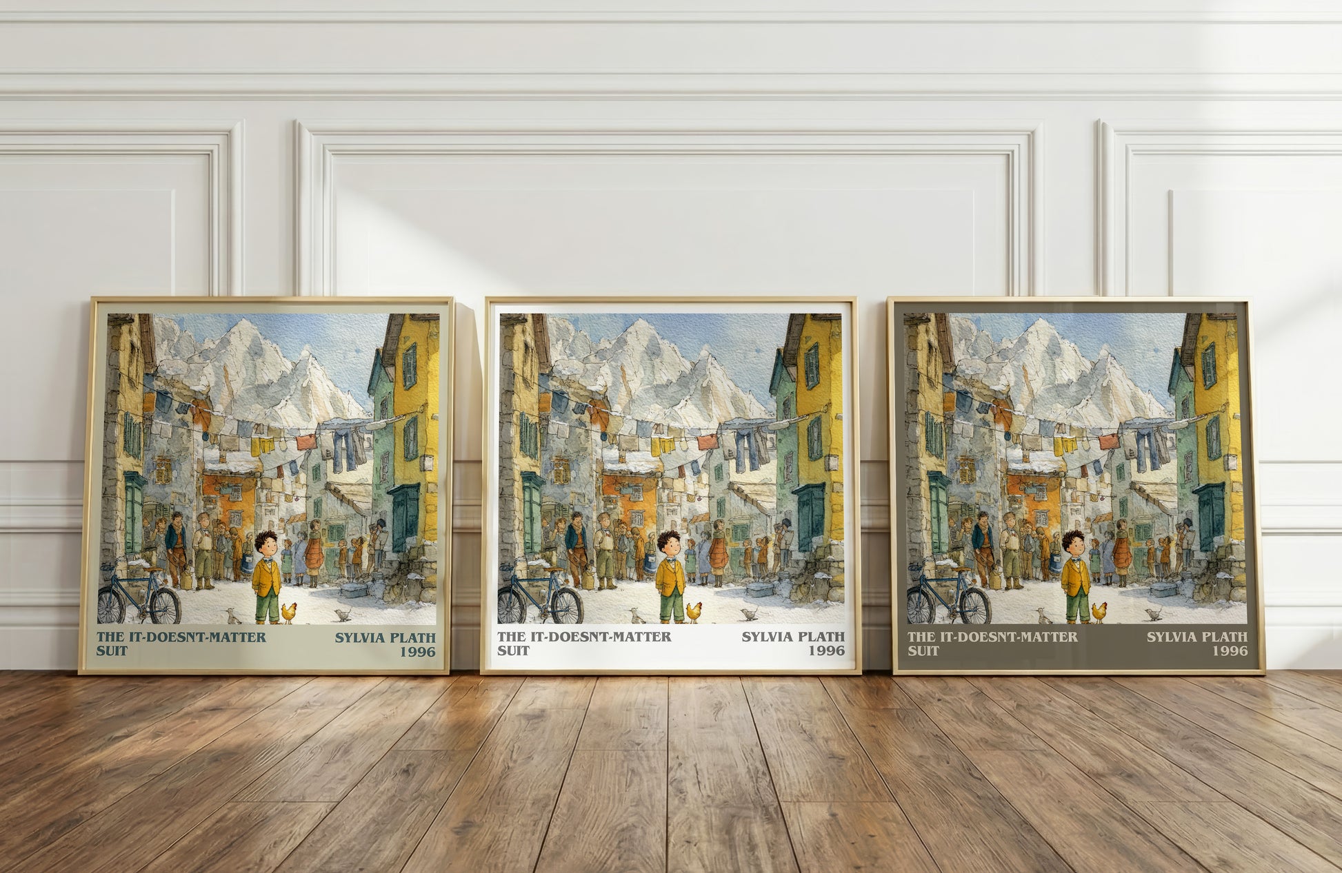 The It-Doesn't-Matter Suit literary print framed by window – literary home decor