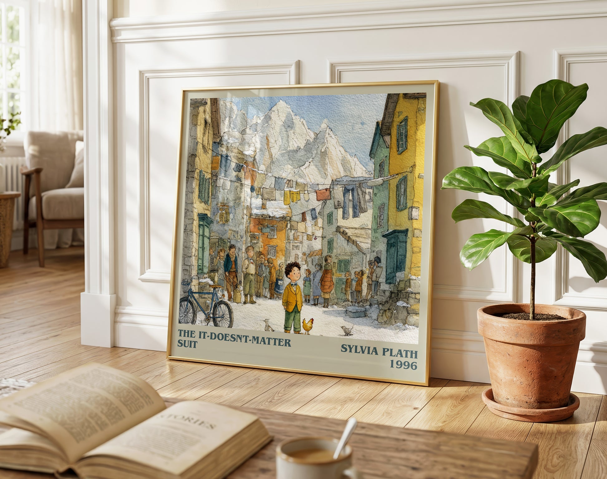 The It-Doesn't-Matter Suit literary poster paired in gallery wall – literary art prints