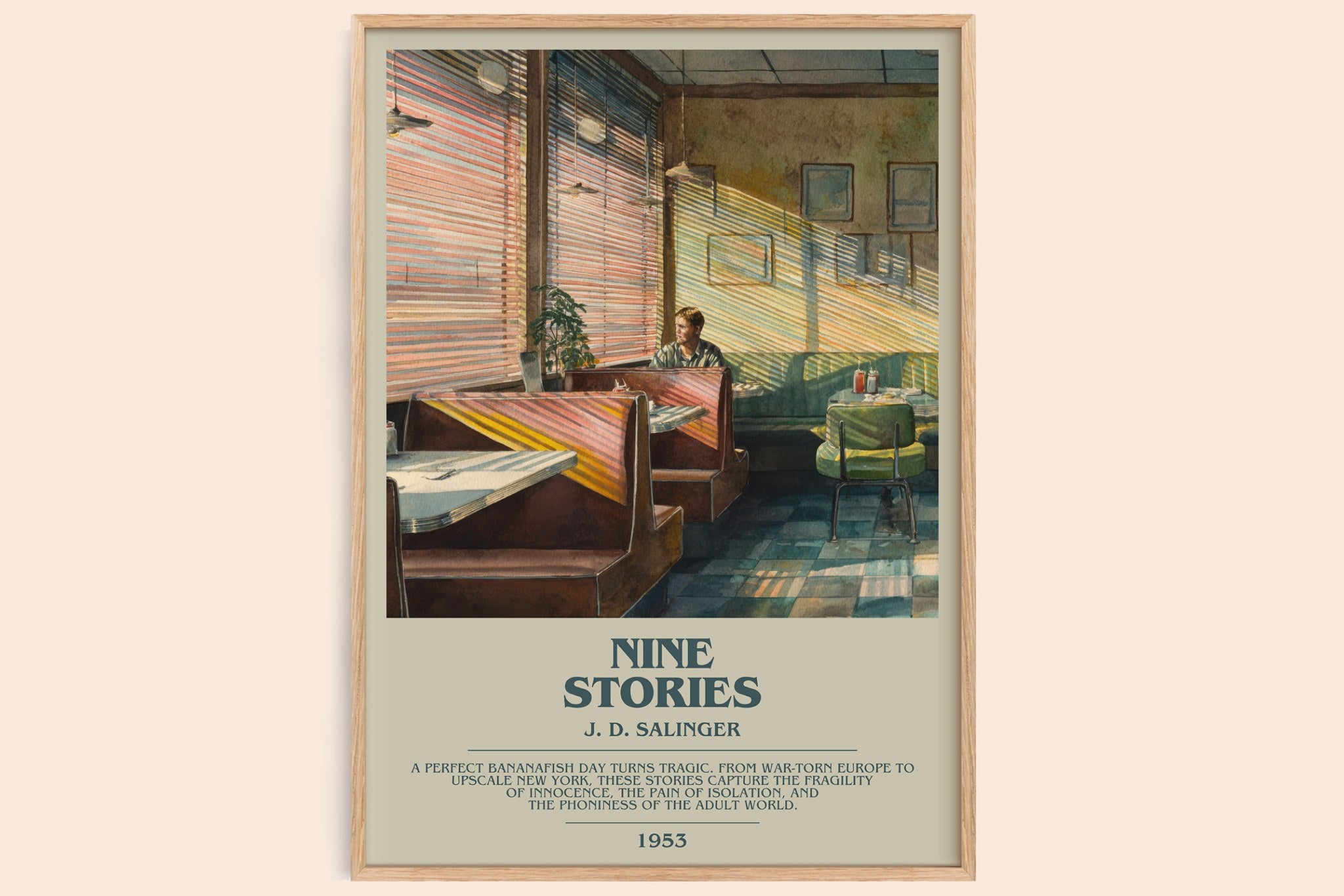 Nine Stories Bookish Wall Art by J. D. Salinger