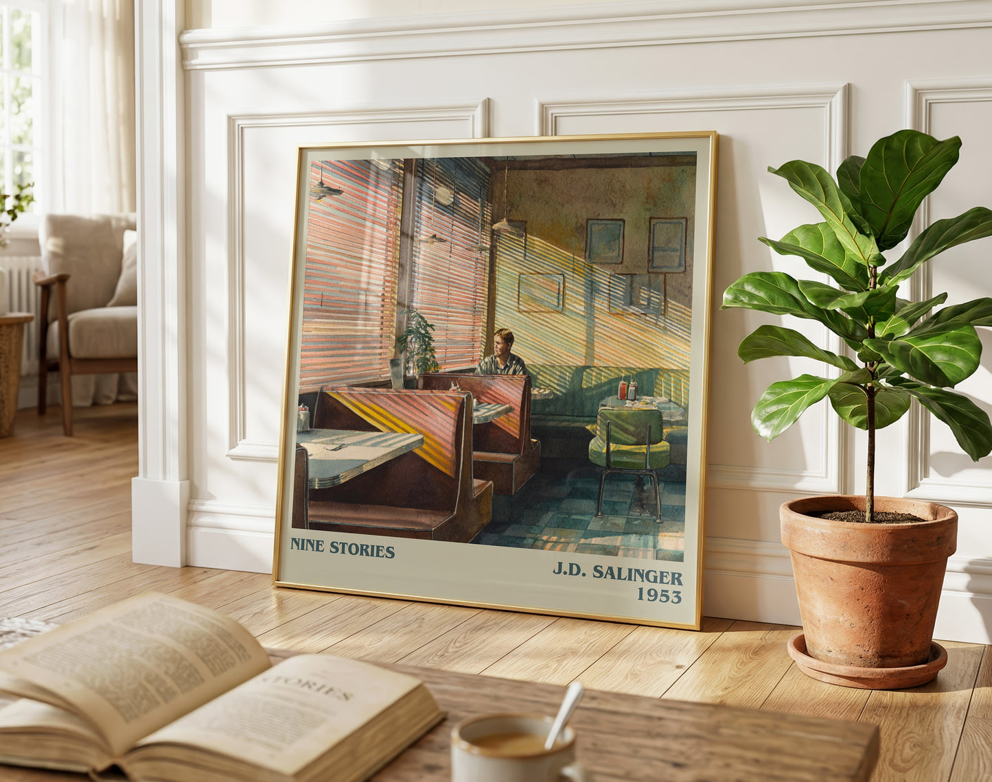 Nine Stories literary poster paired in gallery wall – literary art prints