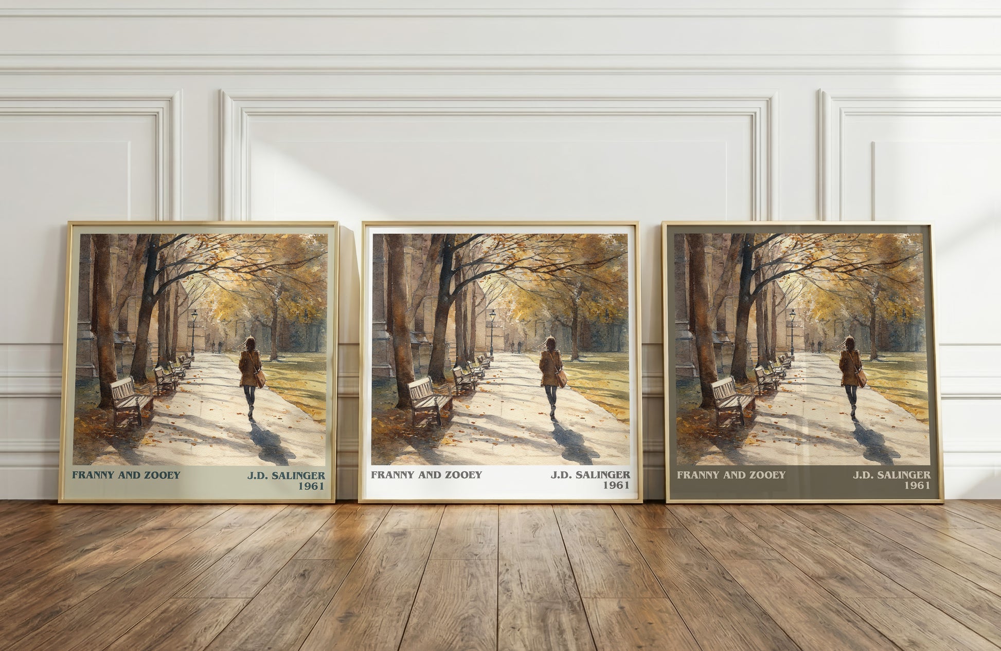 Franny and Zooey literary print framed by window – literary home decor