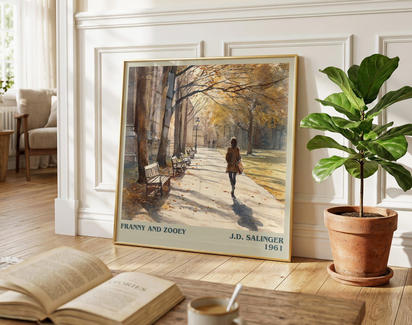 Franny and Zooey literary poster paired in gallery wall – literary art prints