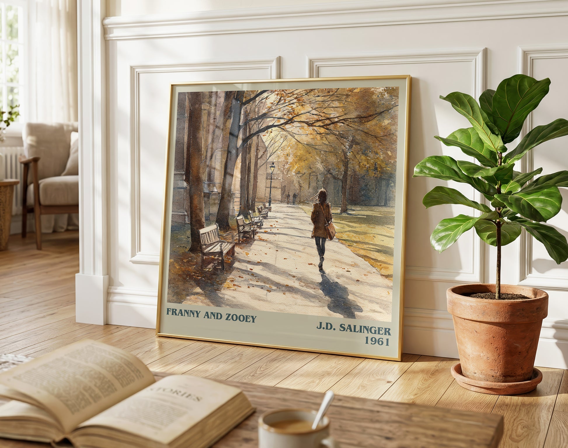 Franny and Zooey literary poster paired in gallery wall – literary art prints