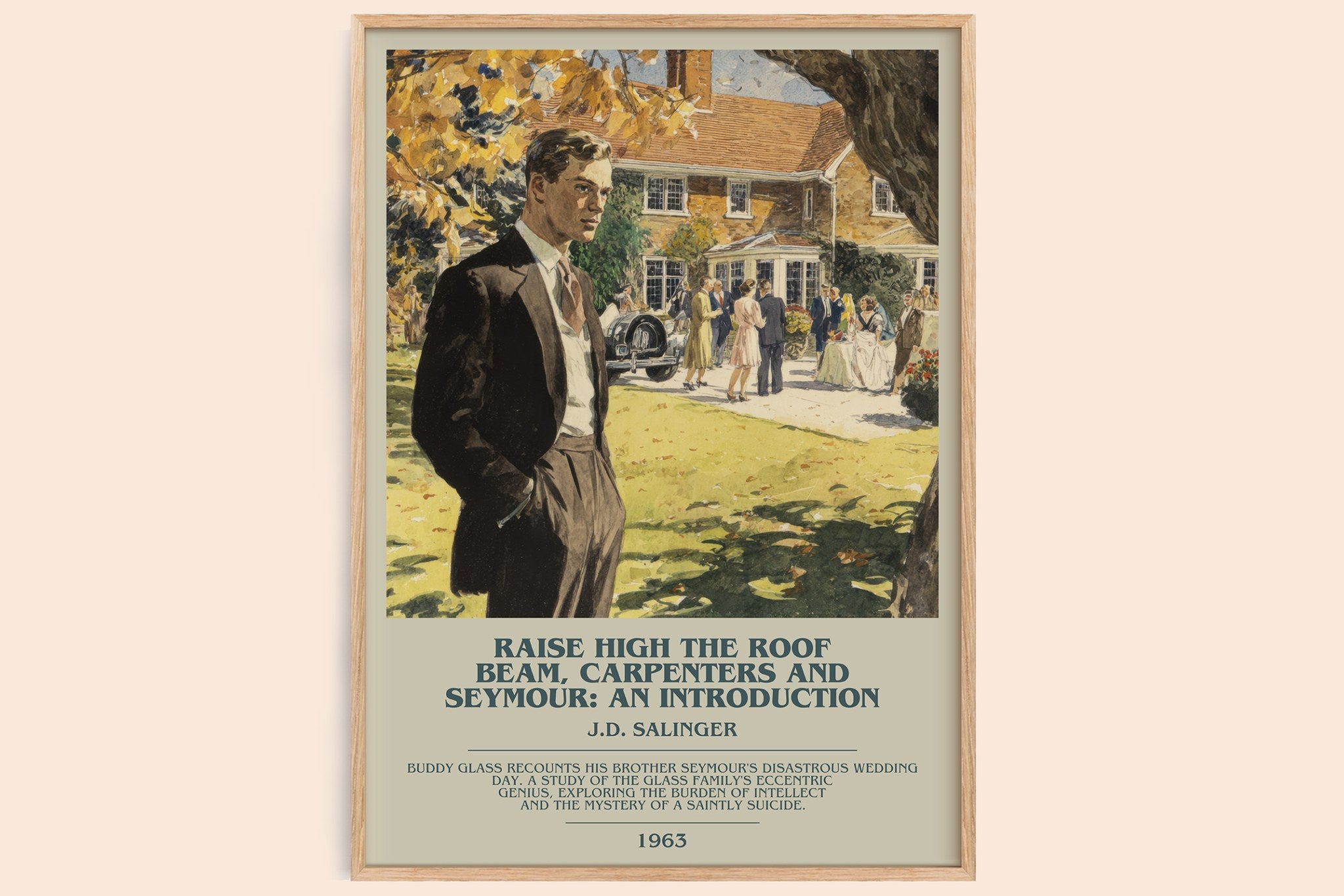 Raise High The Roof Beam, Carpenters And Seymour: An Introduction Bookish Wall Art by J.D. Salinger
