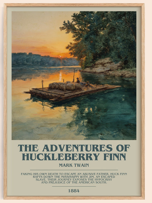 The Adventures of Huckleberry Finn Bookish Wall Art by Mark Twain