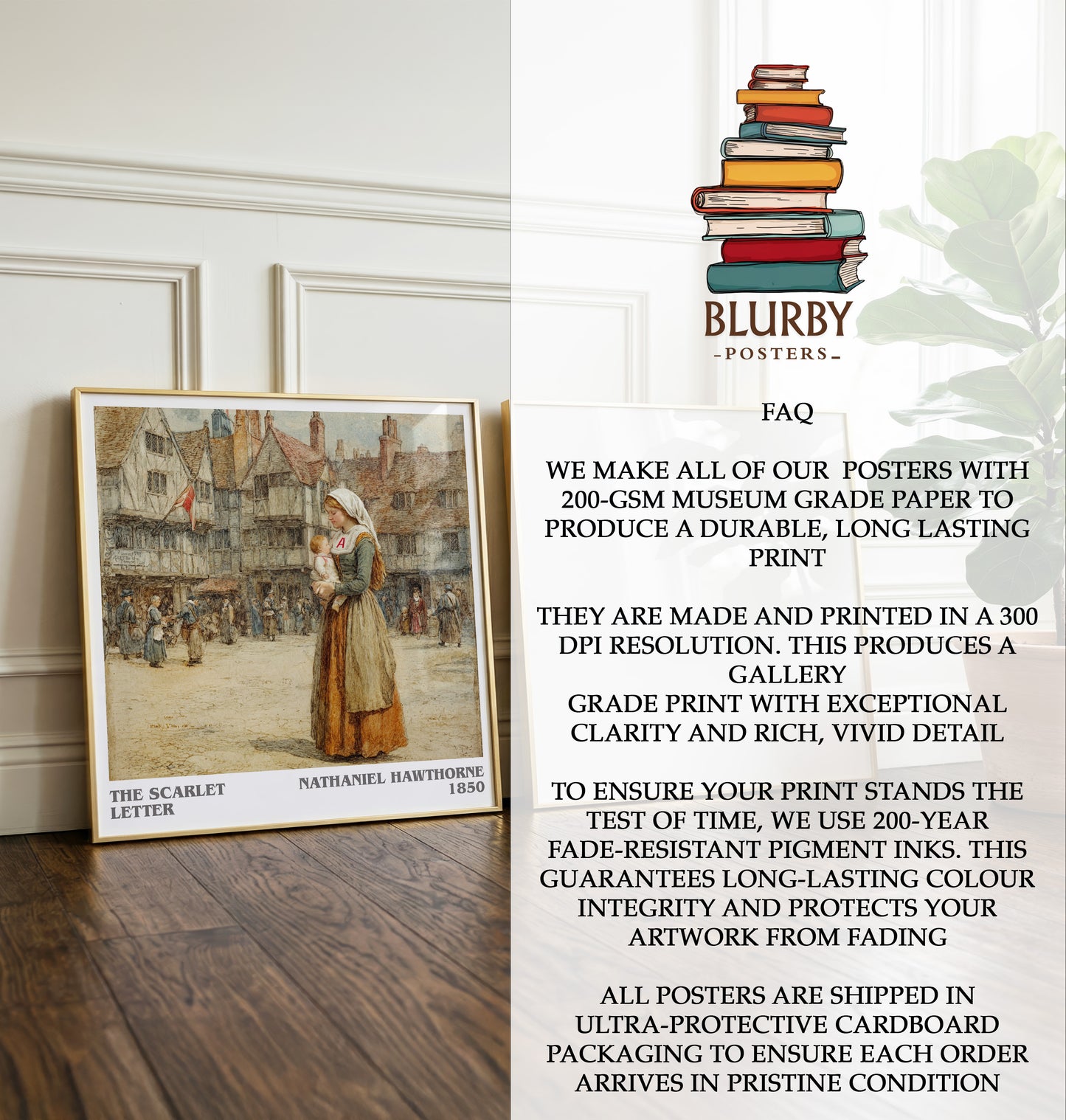 The Scarlet Letter Literary Art Print by Nathaniel Hawthorne