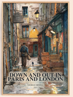 Down And Out In Paris And London Book Watercolour Illustration – G.