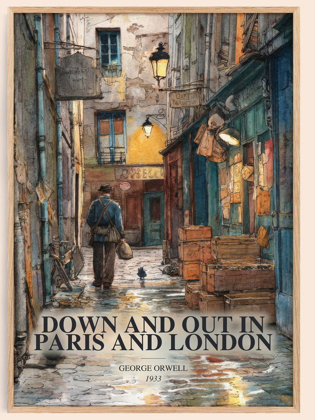 Down And Out In Paris And London Book Watercolour Illustration – G.