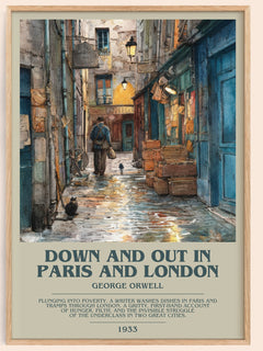 Down And Out In Paris And London Bookish Wall Art by George Orwell