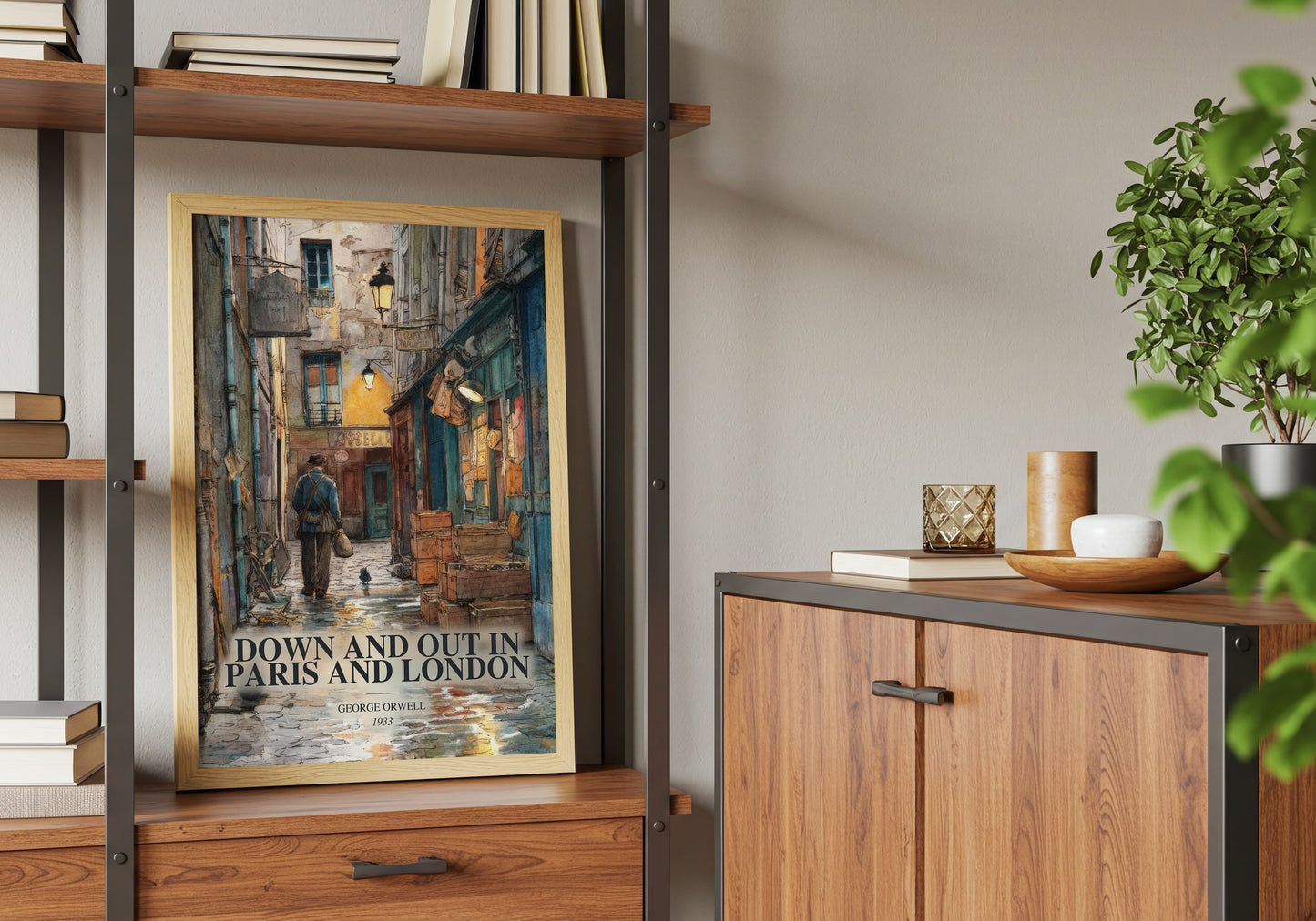 Down And Out In Paris And London book watercolour illustration paper finish options – matte satin gloss