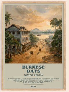 Burmese Days Bookish Wall Art by George Orwell