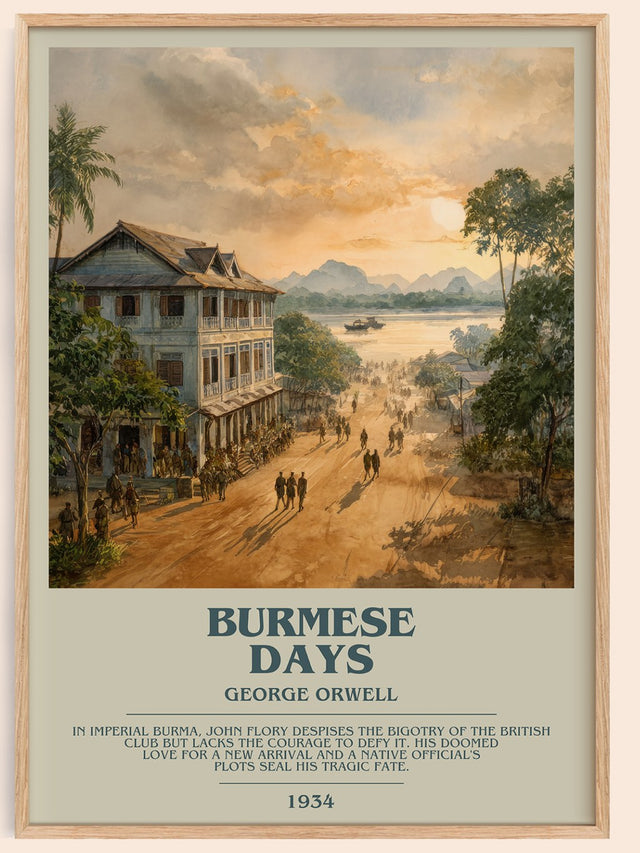 Burmese Days Bookish Wall Art by George Orwell