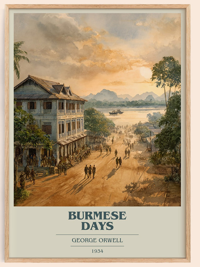 Burmese Days Book Cover Poster by George Orwell