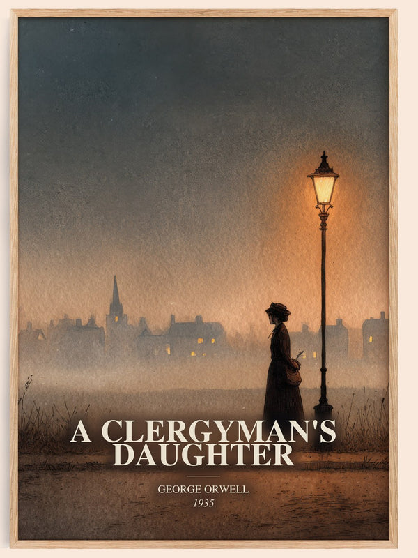 A Clergyman'S Daughter watercolour book poster by George Orwell – framed literary art print