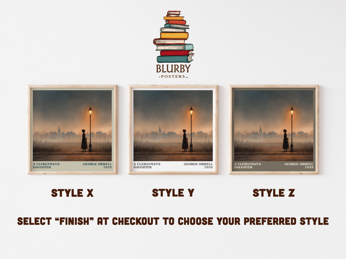 A Clergyman's Daughter literary art print colour and style options – George Orwell book art